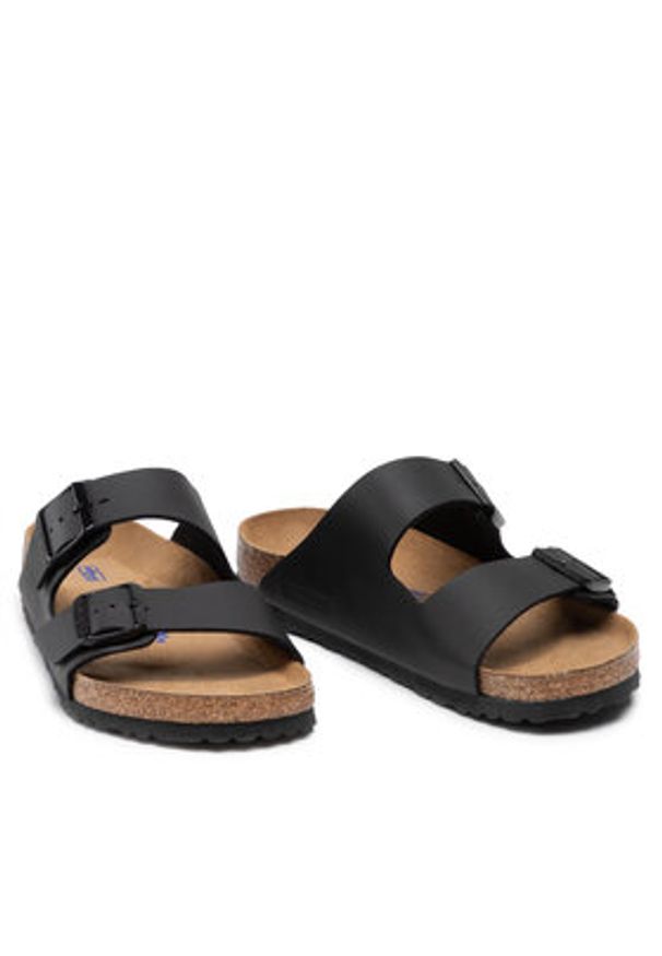 Birkenstock Klapki Arizona Birko-Flor 551251 Czarny. Kolor: czarny. Materiał: skóra