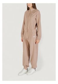 EA7 Emporio Armani Dres TRACKSUIT Brązowy Casual Fit. Okazja: na co dzień. Kolor: brązowy. Materiał: syntetyk. Styl: casual