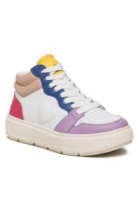 Love Moschino - LOVE MOSCHINO Sneakersy JA15234G1HIAB10C Kolorowy. Materiał: skóra. Wzór: kolorowy