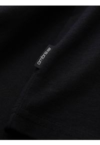 Ombre Clothing - Klasyczna męska bawełniana koszulka z dekoltem w serek BASIC - czarna V1 - Rozmiar: S. Typ kołnierza: dekolt w serek. Kolor: czarny. Materiał: bawełna. Styl: klasyczny #7