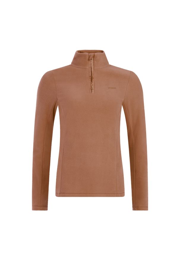 Damski polar 1/4 zip Protest Remutez. Kolor: brązowy. Materiał: polar. Sezon: zima