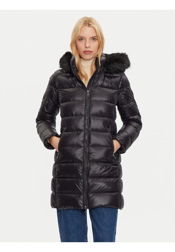 TOMMY HILFIGER - Tommy Hilfiger Kurtka puchowa WW0WW43122 Czarny Regular Fit. Kolor: czarny. Materiał: syntetyk. Sezon: zima