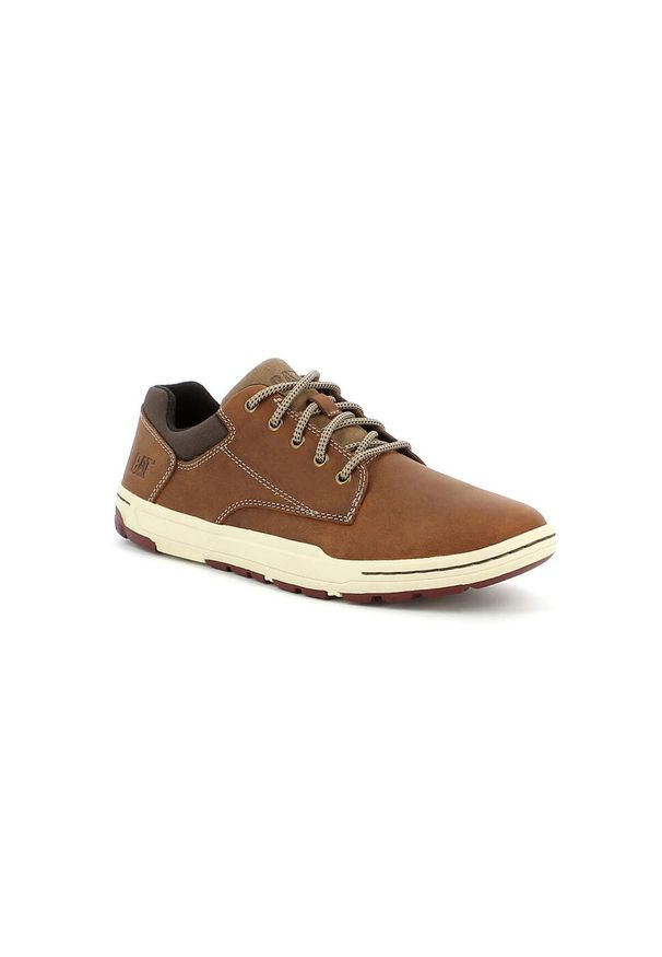 CATerpillar - Buty miejskie dla mężczyzn Caterpillar Colfax Casual. Okazja: na co dzień. Kolor: brązowy. Materiał: tkanina, materiał, skóra, syntetyk. Sport: turystyka piesza
