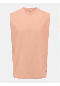 Only & Sons Tank top Fred 22025300 Koralowy Relaxed Fit. Kolor: pomarańczowy. Materiał: bawełna #6