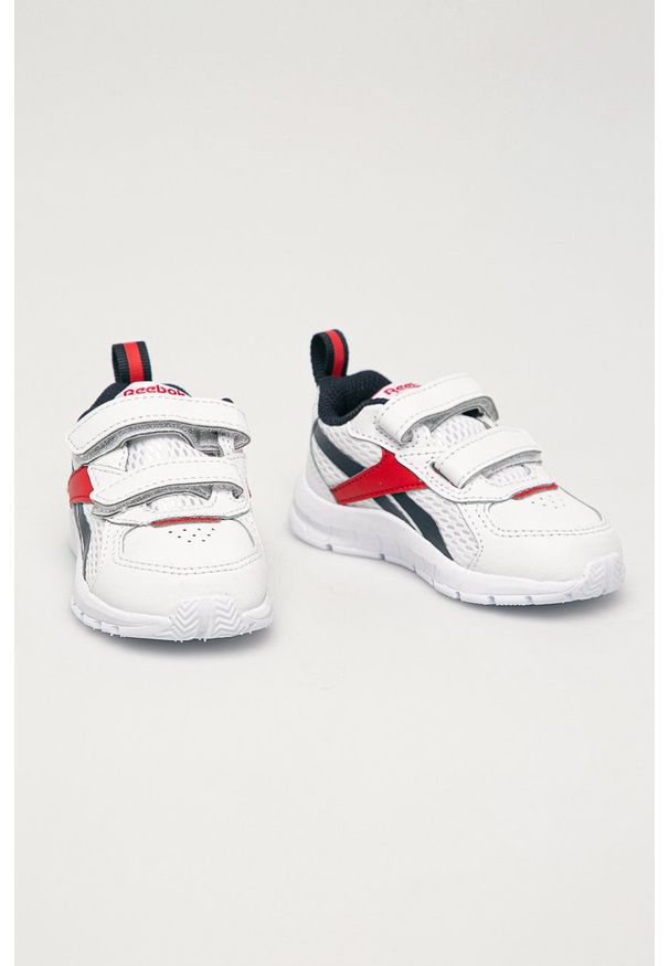 Reebok - Buty dziecięce Sprinter. Nosek buta: okrągły. Zapięcie: rzepy. Kolor: biały. Materiał: guma