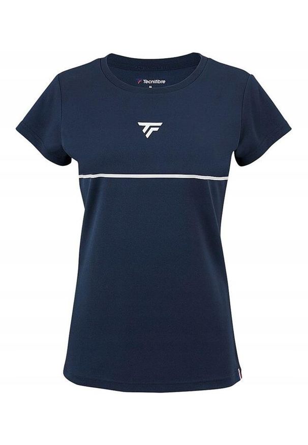 TECNIFIBRE - Koszulka tenisowa damska z krótkim rękawem Tecnifibre Perf Tee. Kolor: niebieski, biały, wielokolorowy. Długość rękawa: krótki rękaw. Długość: krótkie. Sport: tenis