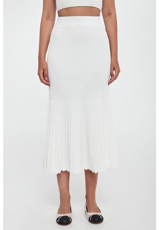 Pinko - Spódnica prążkowana midi Las Palmas PINKO. Materiał: prążkowany