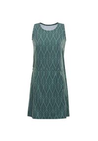 ALPINE PRO Coleena-2 Sukienka damska szybkoschnąca zielona M. Kolor: zielony. Typ sukienki: sportowe. Styl: sportowy #1