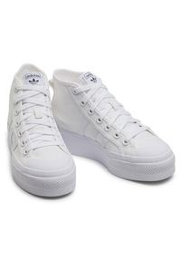 Adidas - adidas Sneakersy Nizza Platform Mid W FY2782 Biały. Kolor: biały. Materiał: materiał. Obcas: na platformie #6