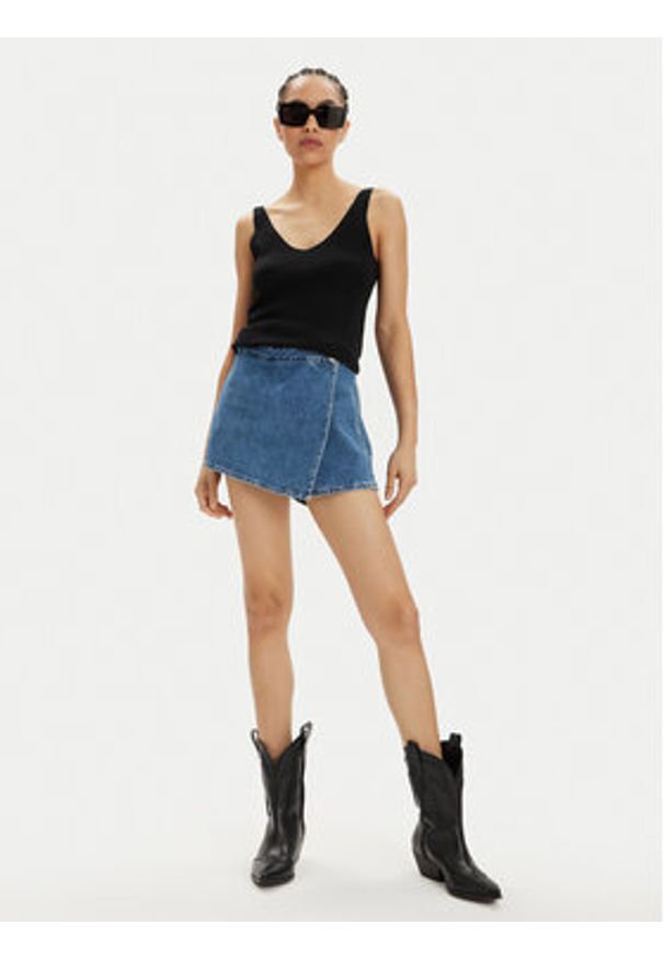 Vero Moda Top New Lex Sun 10281877 Czarny Regular Fit. Kolor: czarny. Materiał: wiskoza