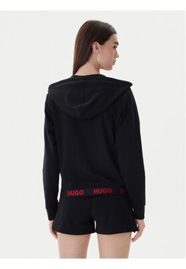 Hugo Bluza Sporty Logo 50520504 Czarny Relaxed Fit. Kolor: czarny. Materiał: bawełna, syntetyk. Styl: sportowy