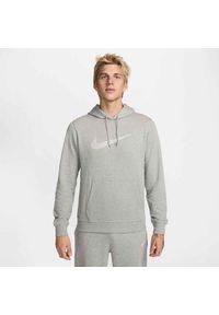 Bluza Męska Z Kapturem Nike Club Ft Hoody Swoosh. Typ kołnierza: kaptur. Kolor: szary. Materiał: dzianina