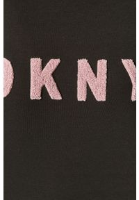 DKNY - Dkny - Bluza piżamowa. Kolor: szary. Materiał: poliester, dzianina, elastan. Wzór: aplikacja #3
