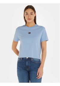 Tommy Jeans T-Shirt Badge DW0DW15640 Niebieski Classic Fit. Kolor: niebieski. Materiał: syntetyk #1