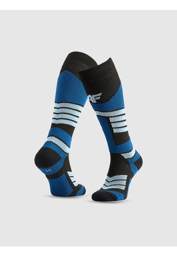 4f - 4F Skarpety narciarskie męskie - czarne 39-42. Kolor: czarny. Wzór: prążki. Sport: narciarstwo