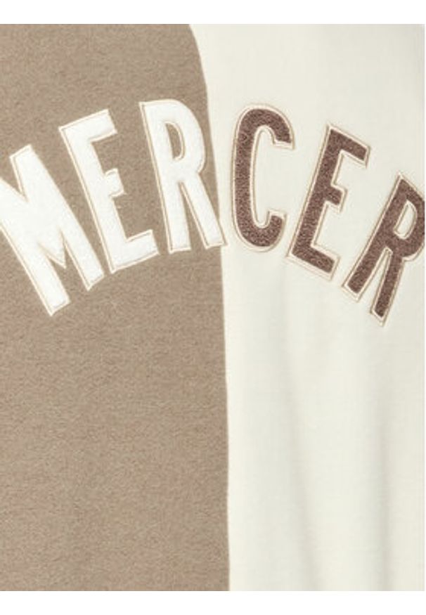 Mercer Amsterdam Kurtka bomber Unisex The All Out Varsity MEAP231007 Beżowy Regular Fit. Kolor: beżowy. Materiał: wełna