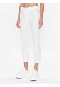 Weekend Max Mara Spodnie materiałowe 2351310631 Biały Slim Fit. Kolor: biały. Materiał: materiał, bawełna
