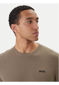 BOSS T-Shirt Waffle 50535891 Brązowy Regular Fit. Kolor: brązowy. Materiał: bawełna #3