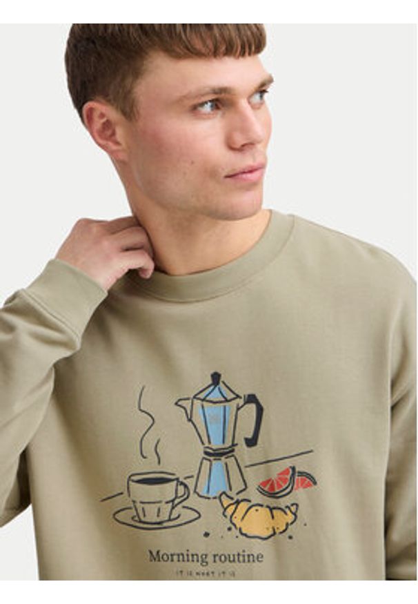 !SOLID - Solid Bluza Mulder 21108364 Beżowy Regular Fit. Kolor: beżowy. Materiał: bawełna