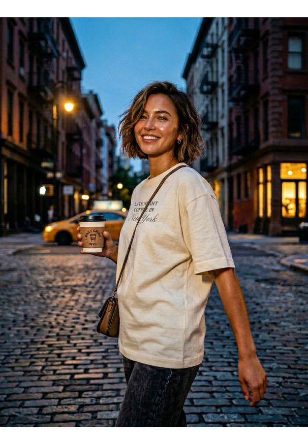 Sinsay - Bawełniana koszulka z napisem - żółty. Kolor: żółty. Materiał: bawełna. Wzór: napisy