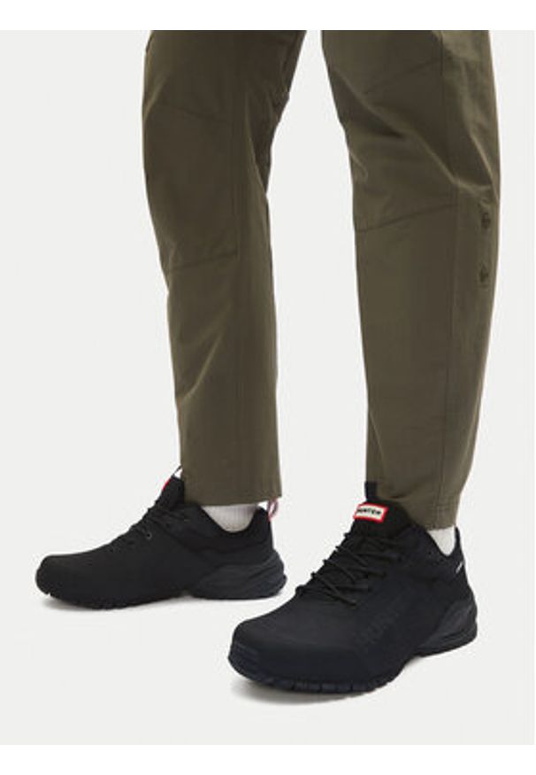 Hunter Trekkingi H3-001 Czarny. Kolor: czarny. Materiał: skóra, syntetyk. Sport: turystyka piesza