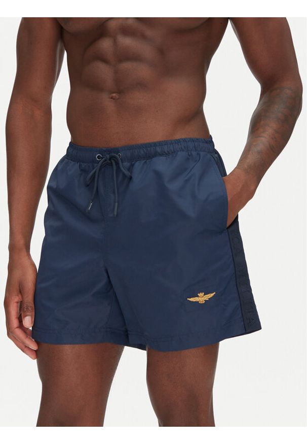 Aeronautica Militare Szorty kąpielowe 251BW225CT3539 Granatowy Regular Fit. Kolor: niebieski. Materiał: syntetyk