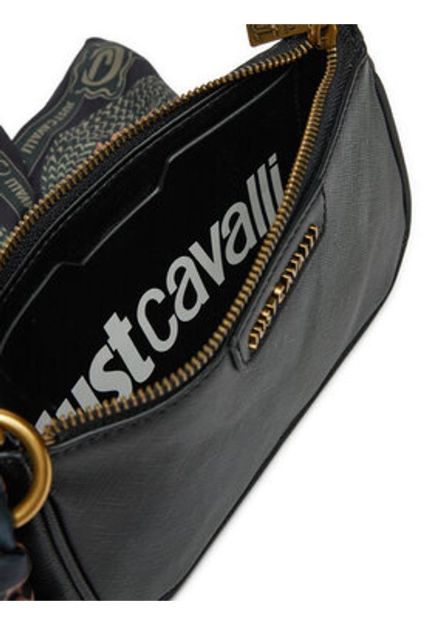 Just Cavalli Torebka 77RA4BI5 Czarny. Kolor: czarny. Materiał: skórzane