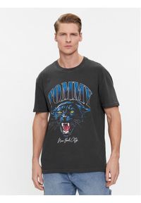 Tommy Jeans T-Shirt Vintage Tiger DM0DM18281 Czarny Regular Fit. Kolor: czarny. Materiał: bawełna. Styl: vintage #1