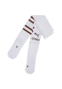 Puma - Męskie skarpety FC St. Pauli z grafiką PUMA White Espresso Brown. Kolor: biały, wielokolorowy, brązowy. Sport: piłka nożna