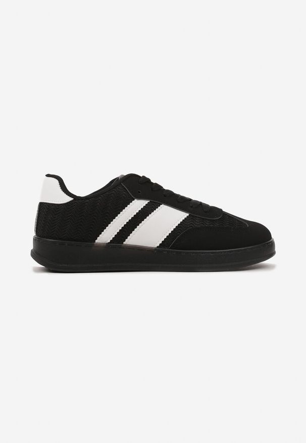 Renee - Czarne Klasyczne Sneakersy Tenisówki na Półprzezroczystej Podeszwie Niniel. Kolor: czarny. Materiał: jeans