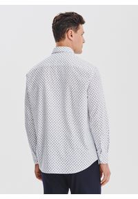 Pako Lorente - PAKO LORENTE - Biała bawełniana koszula mikrowzór. Kolor: biały. Materiał: bawełna. Długość rękawa: długi rękaw. Długość: długie #8