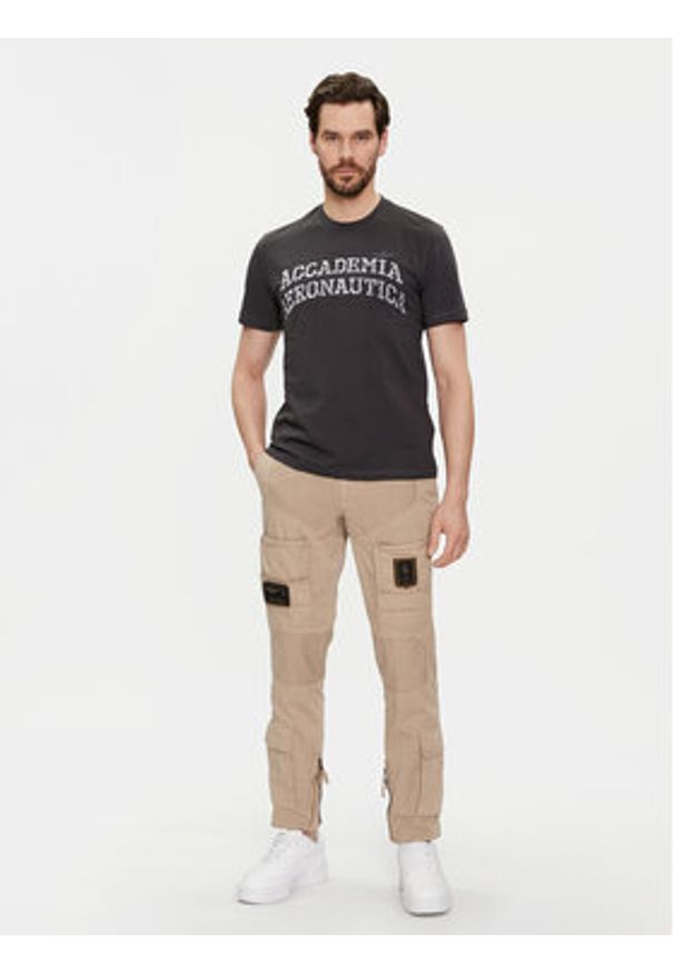 Aeronautica Militare T-Shirt 241TS2203J629 Czarny Regular Fit. Kolor: czarny. Materiał: bawełna