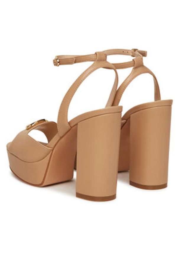 TwinSet - TWINSET Sandały 251TCP122 Brązowy. Kolor: brązowy. Materiał: skóra