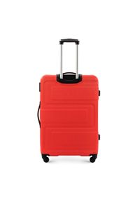 Wittchen - Duża walizka z ABS-u tłoczona. Kolor: czerwony. Materiał: guma. Wzór: geometria. Styl: klasyczny #4