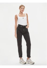Calvin Klein Jeans Top J20J223192 Biały Relaxed Fit. Kolor: biały. Materiał: bawełna #2
