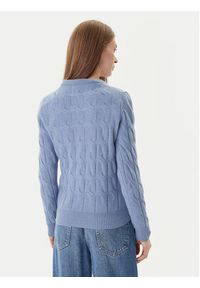 TOMMY HILFIGER - Tommy Hilfiger Sweter WW0WW43586 Błękitny Regular Fit. Kolor: niebieski. Materiał: wełna #3