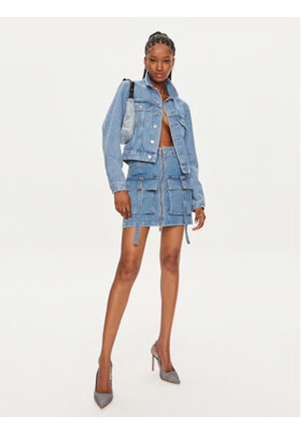 GESTUZ - Gestuz Spódnica jeansowa Zoy 10908709 Niebieski Slim Fit. Kolor: niebieski. Materiał: bawełna