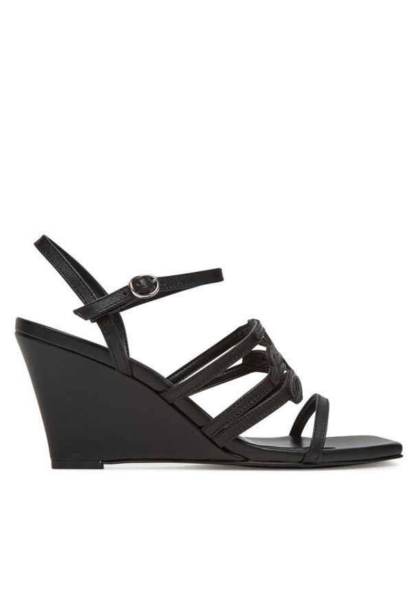 Karl Lagerfeld - KARL LAGERFELD Sandały KL34425 Czarny. Kolor: czarny. Materiał: skóra