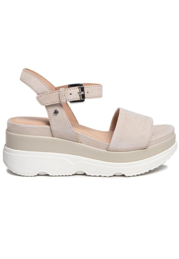 Geox Sandały D Gardenia C D02HBC 00021 C6738 Beżowy. Kolor: beżowy. Materiał: skóra, zamsz