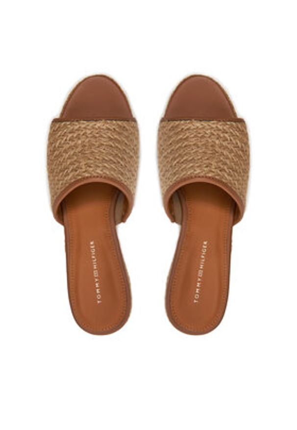 TOMMY HILFIGER - Tommy Hilfiger Espadryle Th Rope Wedge Sandal FW0FW07927 Beżowy. Kolor: beżowy. Materiał: materiał