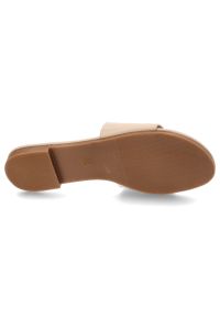 Beżowe Klapki Givana Eleganckie Buty Damskie. Kolor: beżowy. Materiał: materiał. Sezon: lato. Styl: elegancki #4