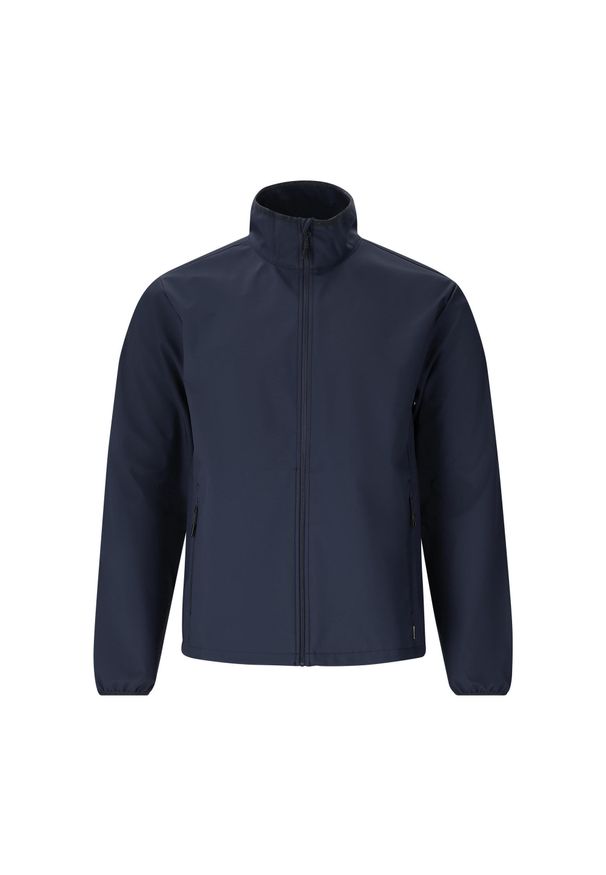 Softshell męski Whistler Lango. Kolor: niebieski. Materiał: softshell. Sport: turystyka piesza