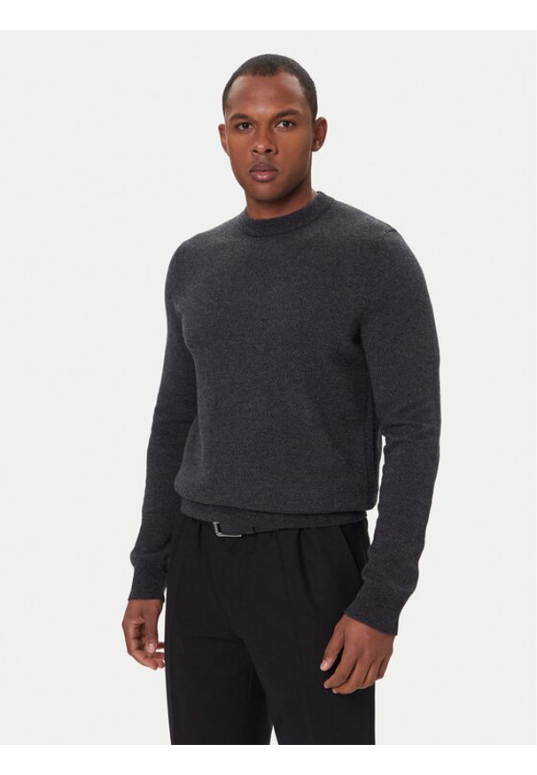 BOSS Sweter Ebenji 50528300 Czerwony Regular Fit. Kolor: czerwony. Materiał: wełna