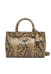 TOMMY HILFIGER - Tommy Hilfiger Torebka American Icon Mini Tote Snake AW0AW18818 Brązowy. Kolor: brązowy. Materiał: skórzane #5