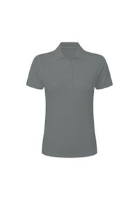 SG - Damska Koszulka Polo Signature Stretch Bez Metki. Typ kołnierza: polo. Kolor: szary