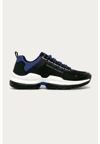 Armani Exchange - Buty. Nosek buta: okrągły. Zapięcie: sznurówki. Kolor: czarny. Materiał: syntetyk, materiał. Szerokość cholewki: normalna #1