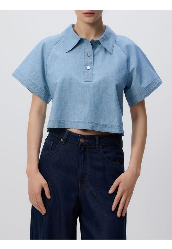 Reserved - Jeansowa koszula - niebieski. Kolor: niebieski. Materiał: jeans