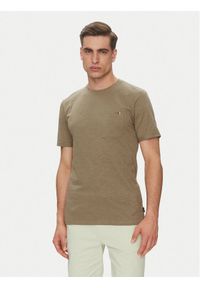 INDICODE T-Shirt Inandorra 41-104 Khaki Regular Fit. Kolor: brązowy. Materiał: bawełna