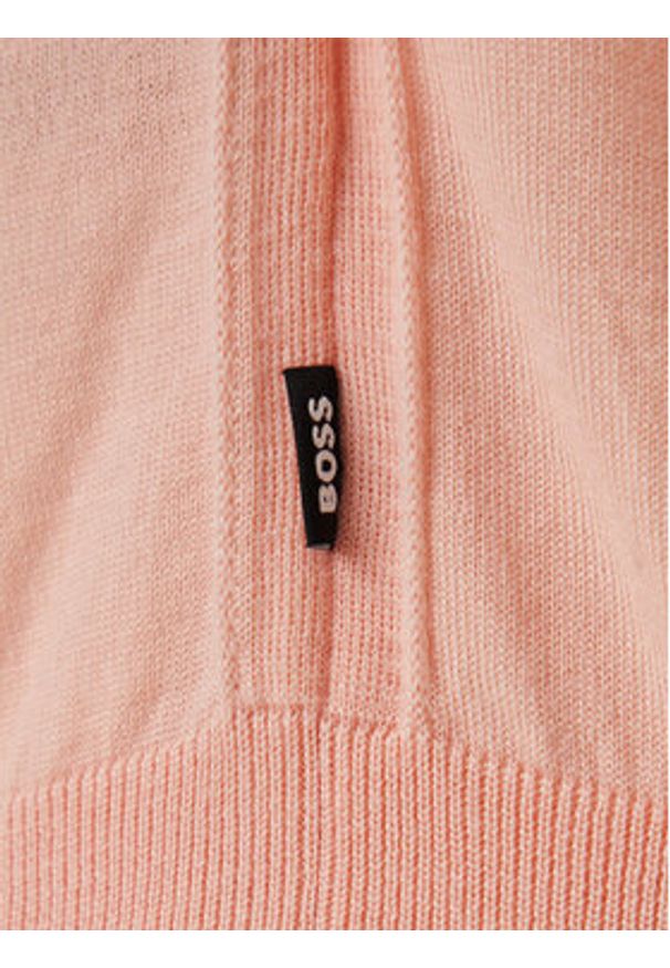 BOSS Sweter Leno-P 50468239 Różowy Slim Fit. Kolor: różowy. Materiał: wełna