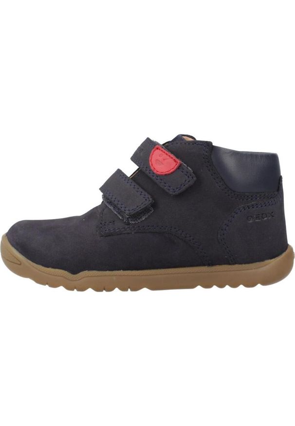 Geox - Buty GEOX B MACCHIA BOY Niebieski. Kolor: niebieski. Materiał: skóra. Sport: turystyka piesza